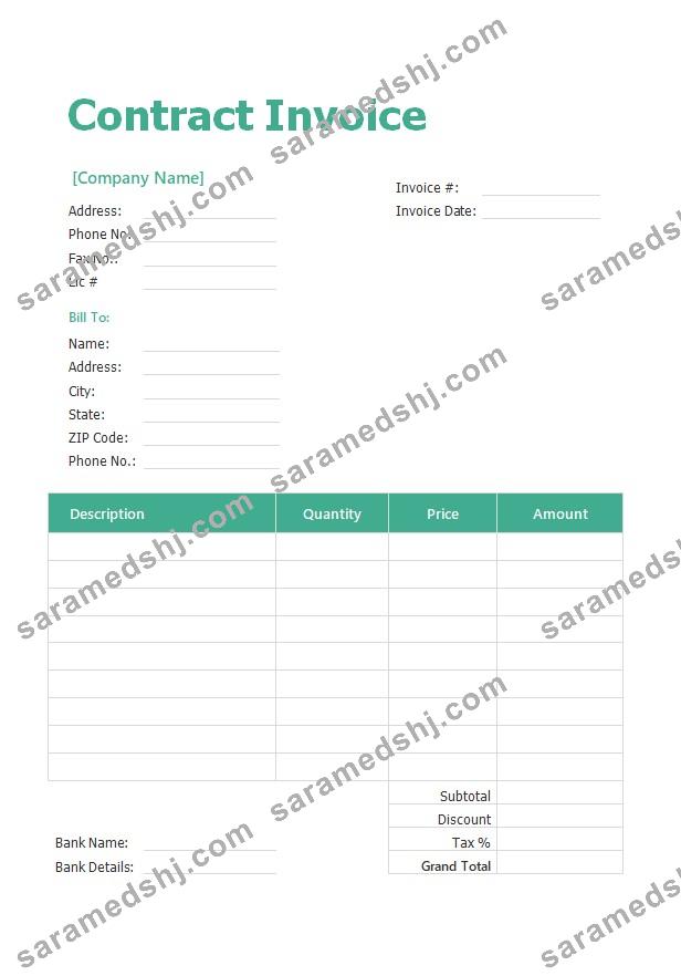 Contract Invoice Template